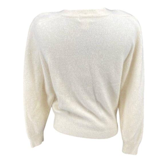 Vintage Boundary Waters Women's Lambswool/Angora Ivory sweater - Sz M - Picture 2 of 4